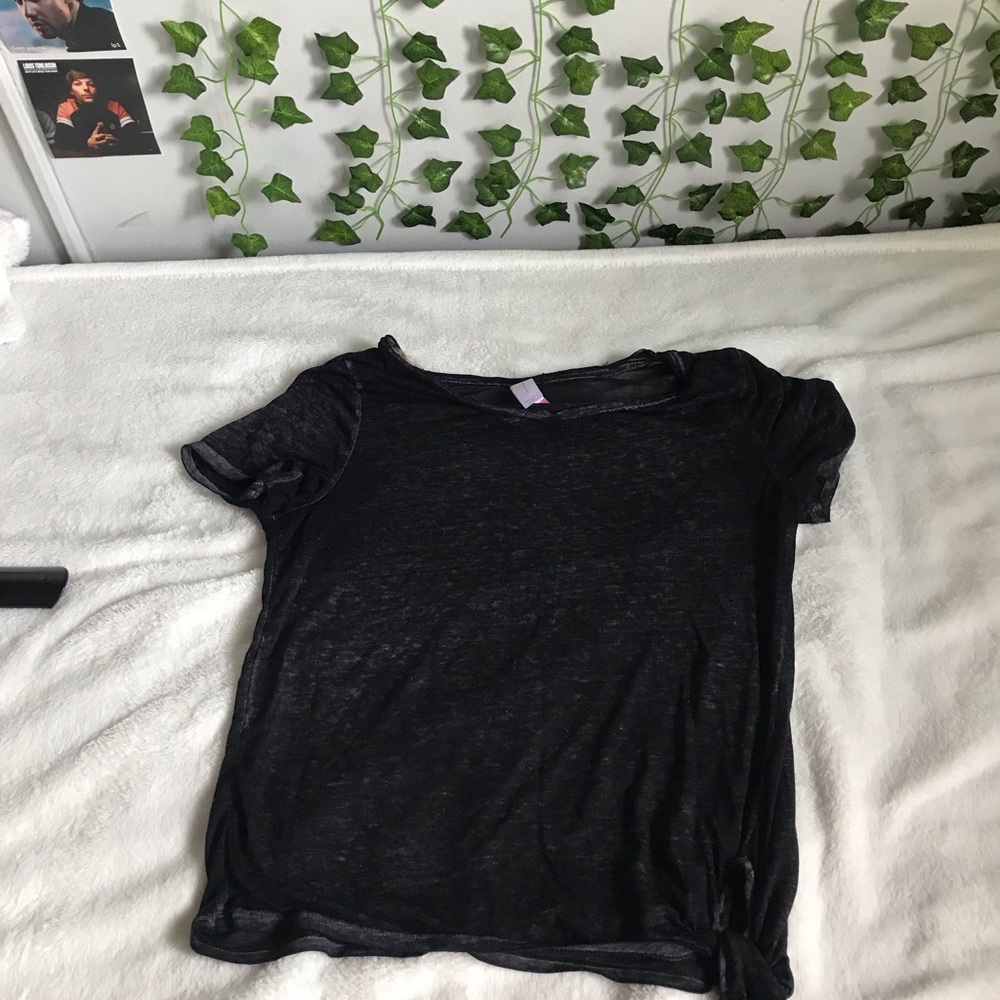 dark gray see through shirt